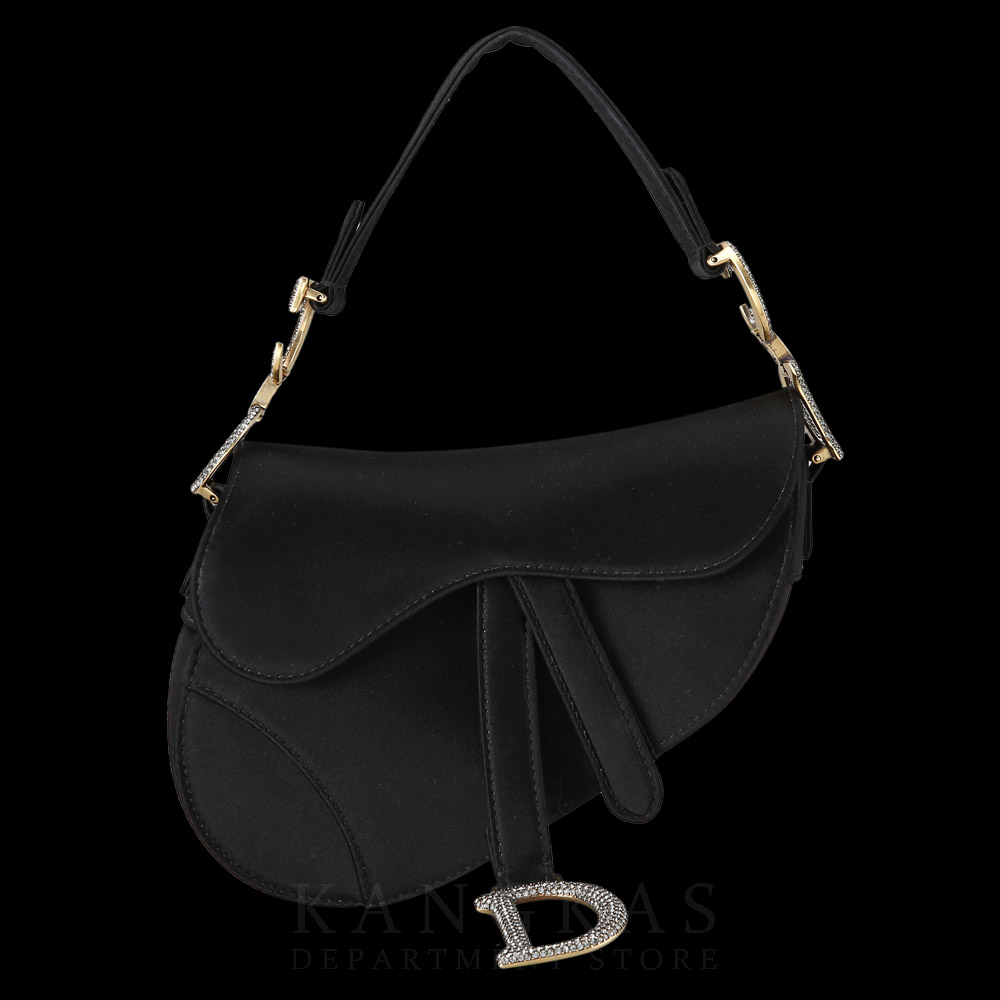 CHRISTIAN DIOR(USED)크리스찬디올 새틴 미니 새들백